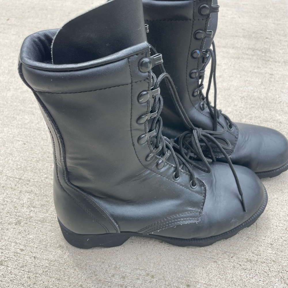 Sleek Black Women's Combat Boots